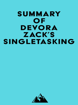 cover image of Summary of Devora Zack's Singletasking